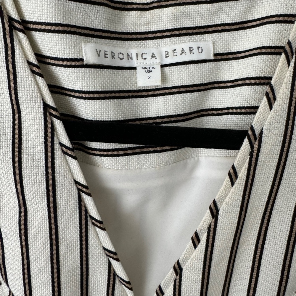 Veronica Beard Fit and Flare Striped Dress - Picture 4 of 4